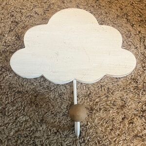 Cloud Shaped Wall Hook - White